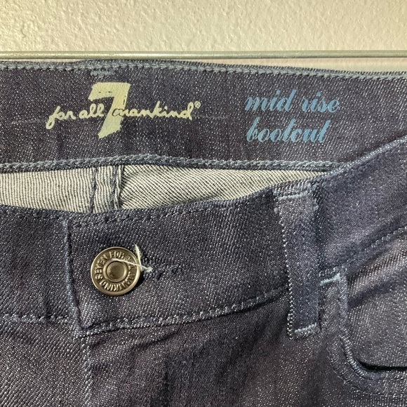 7 for all Mankind Mid Rise Bootcut jeans size 32 Dark wash - Picture 4 of 9
